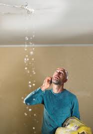 Homeowner with a leaking ceiling
